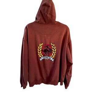 Cinch Embroidered Brown Hoodie Mens Sz XL Full Front Zip Fleece Lined Logo GUc